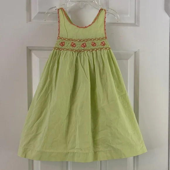 Janie & Jack Charming Green Kids Dress Janie & Jack Charming Green Kids Dress